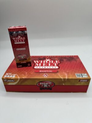 Whole Melt packaging close-up Bugatti OG